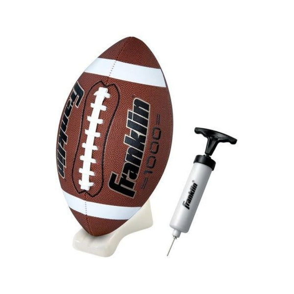 Franklin Sports Grip Rite Football Tee + Pump Set
