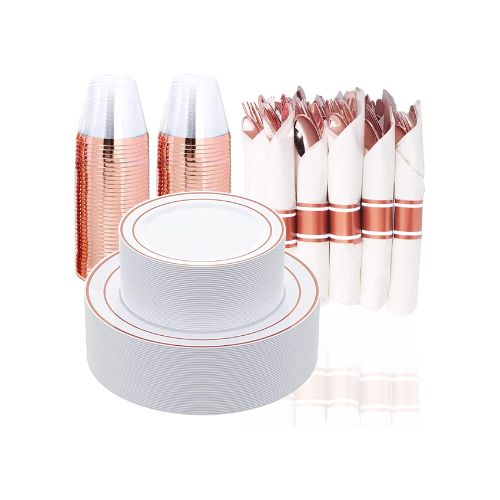 350 Piece Dinnerware Set for Wedding & Party
