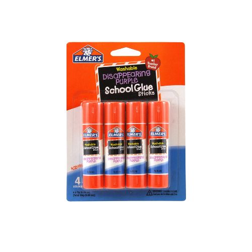 4-Count Elmer's Disappearing Purple School Glue Sticks