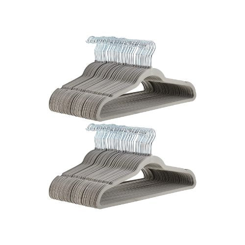 100 Amazon Basics Slim Velvet Non-Slip Suit Clothes Hangers