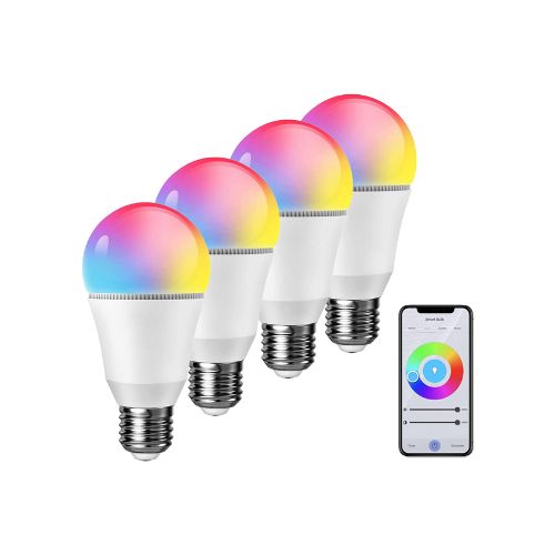 4 RGB Color Changing Alexa WiFi Smart Bulbs
