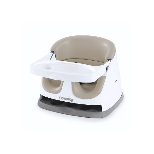Ingenuity Baby Base 2-in-1 Booster Feeding & Floor Seat with Self-Storing Tray