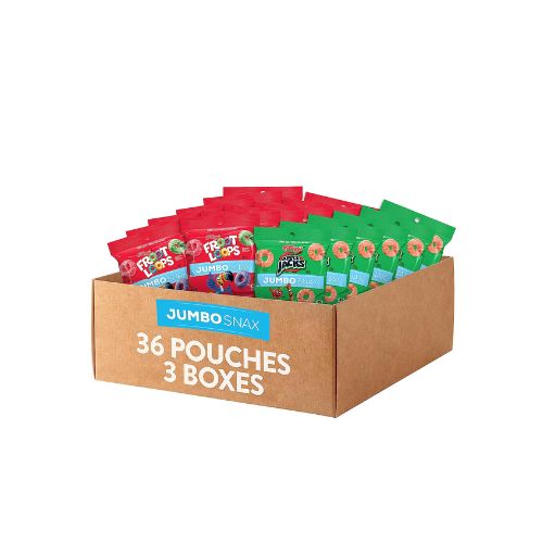 36-Count Kellogg's Jumbo Snax Cereal Snacks, Variety Pack