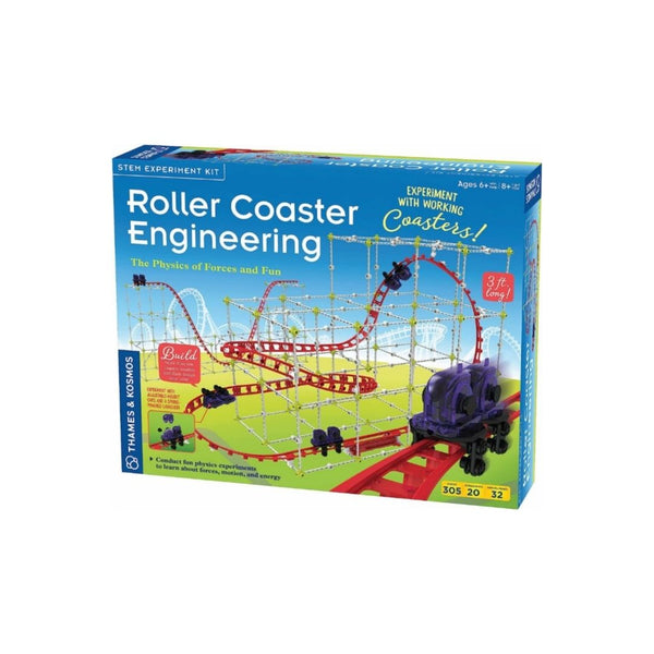 Thames & Kosmos Roller Coaster Engineering STEM Kit w/ Working Roller Coaster Models
