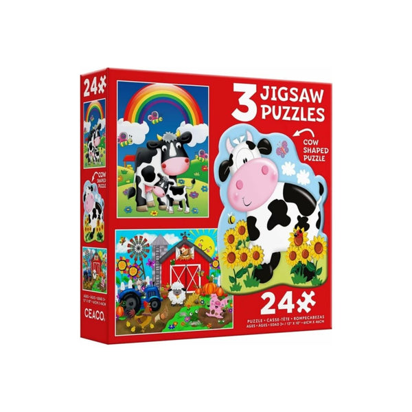 Ceaco – 3 in 1 Multipack (3) 24 Piece Jigsaw Puzzles