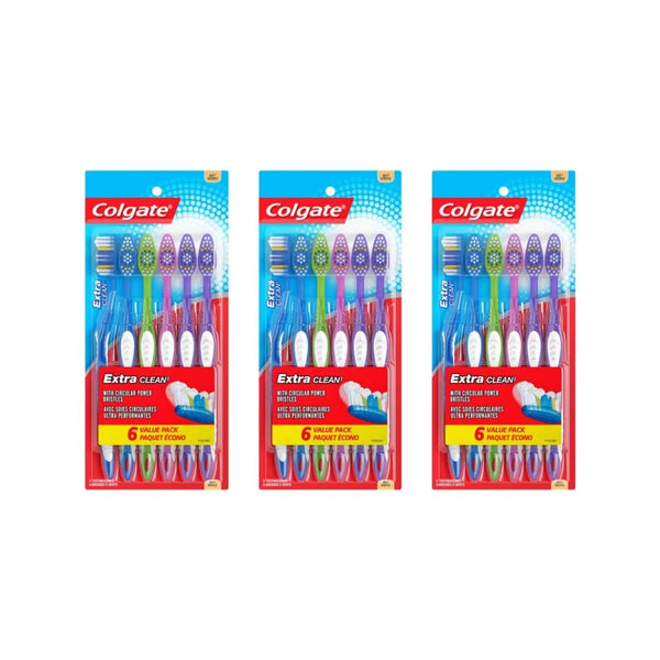 18-Count Colgate Extra Clean Toothbrushes