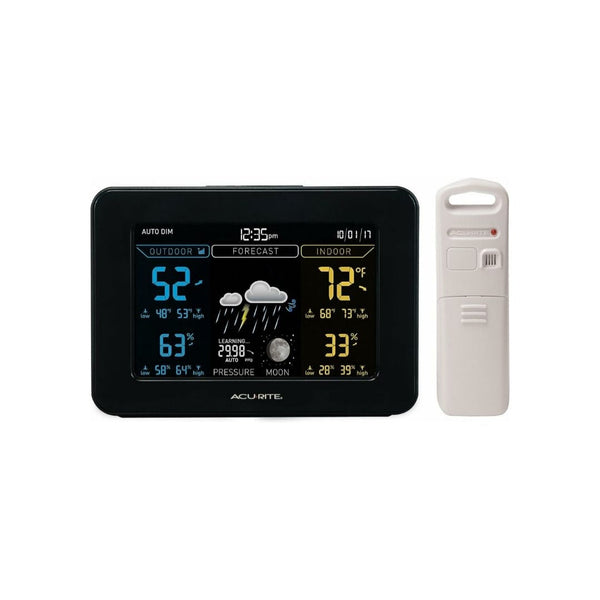 AcuRite Color Weather Station with High Low Temperature and Humidity with Moon Phase