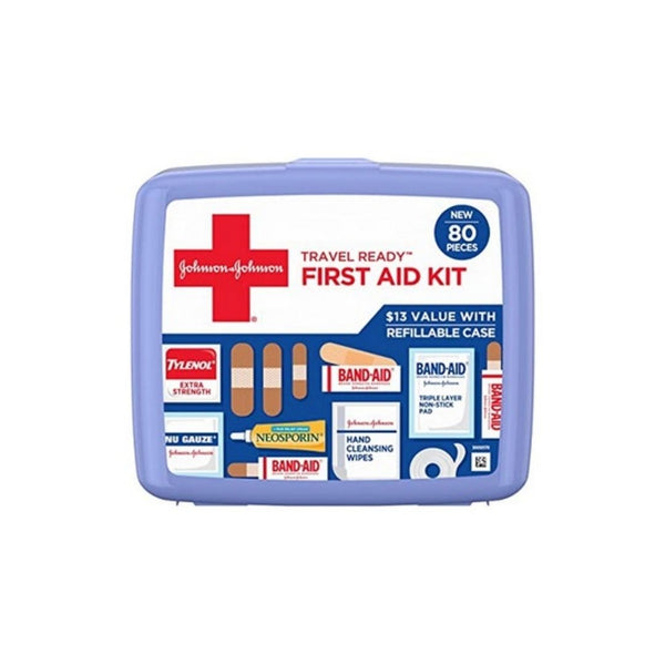 80-pcs. of Johnson & Johnson Travel Ready Portable Emergency First Aid Kit