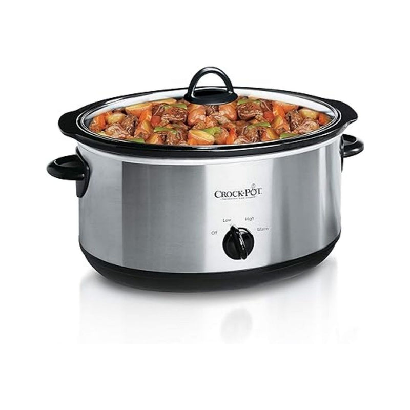 Crock-Pot Stainless Steel 7 Quart Oval Manual Slow Cooker