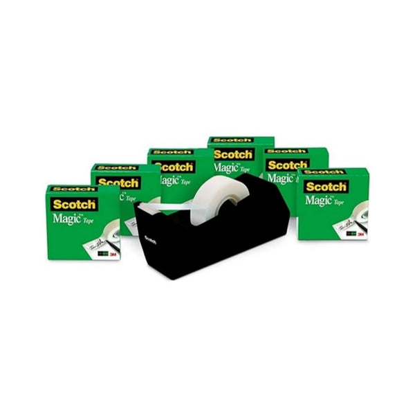 6 Rolls Scotch Magic Tape With Dispensers