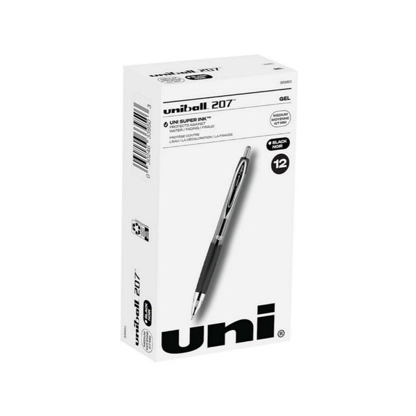 12-Pk Uniball Signo 207 Gel Pen Smooth Writing Pens