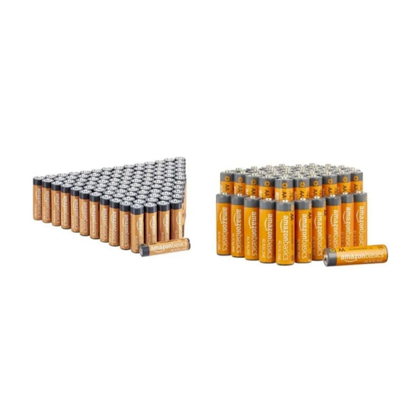 Amazon Basics 100 Pack AAA High-Performance Alkaline Batteries & 48 Pack AA High-Performance Alkaline Batteries