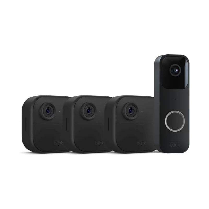 Blink Video Doorbell + 3 Outdoor Smart Security Cameras (4th Gen) with Sync Module 2