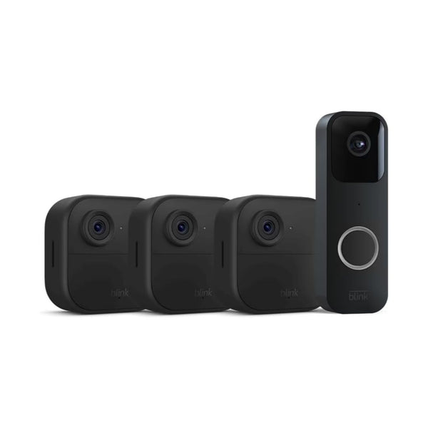 Blink Video Doorbell + 3 Outdoor Smart Security Cameras (4th Gen) with Sync Module 2
