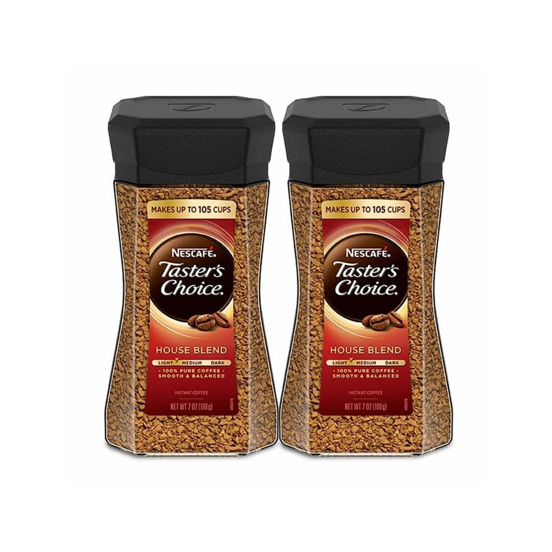 2 Jars of Nescafe Light Roast Taster’s Choice House Blend Instant Coffee