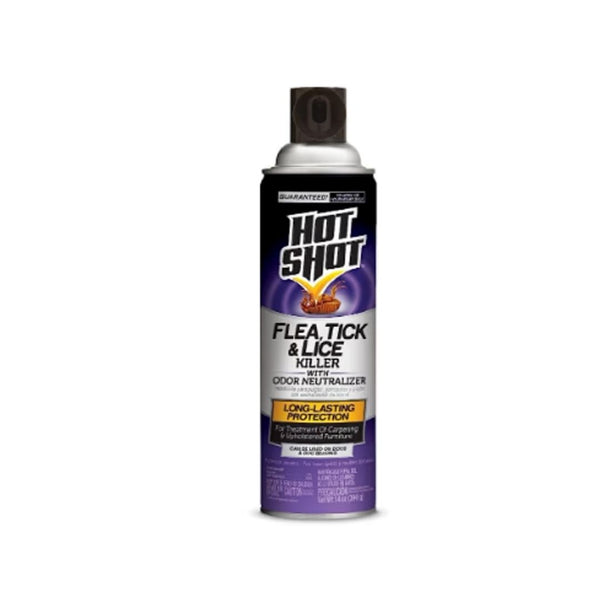 6 Cans of Hot Shot Flea, Tick & Lice Killer with Odor Neutralizer