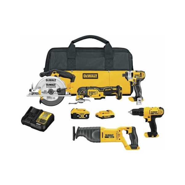 DEWALT 20V MAX Power Tool Combo Kit, 4-Tool Cordless Power Tool Set with Battery and Charger