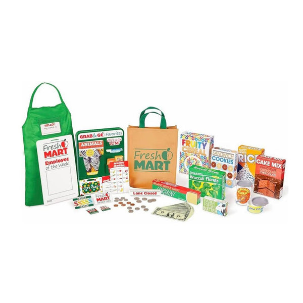Melissa & Doug Fresh Mart Grocery Store Play Food And Role Play Companion Set
