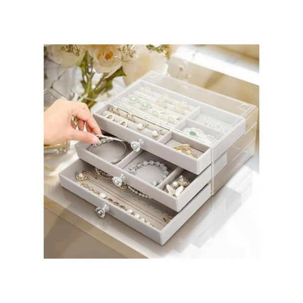 3 Drawer Jewelry Box Organizer