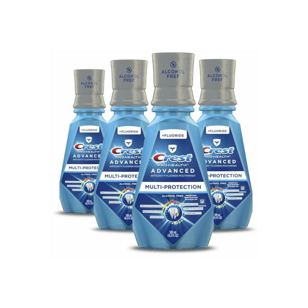4 Bottles of Crest Pro Health Advanced Multi-Protection Mouthwash, Extra Deep Clean Fresh Mint