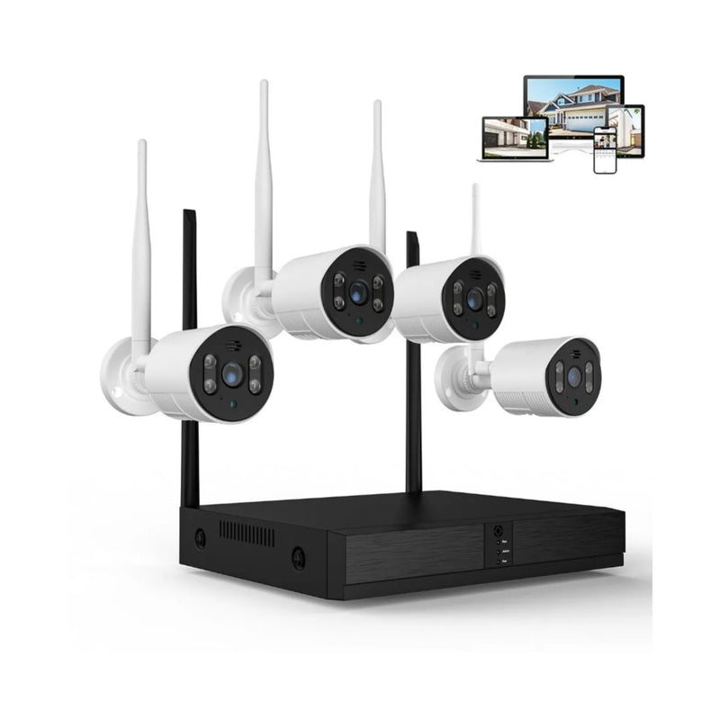 4 PCS Security Wired Camera System