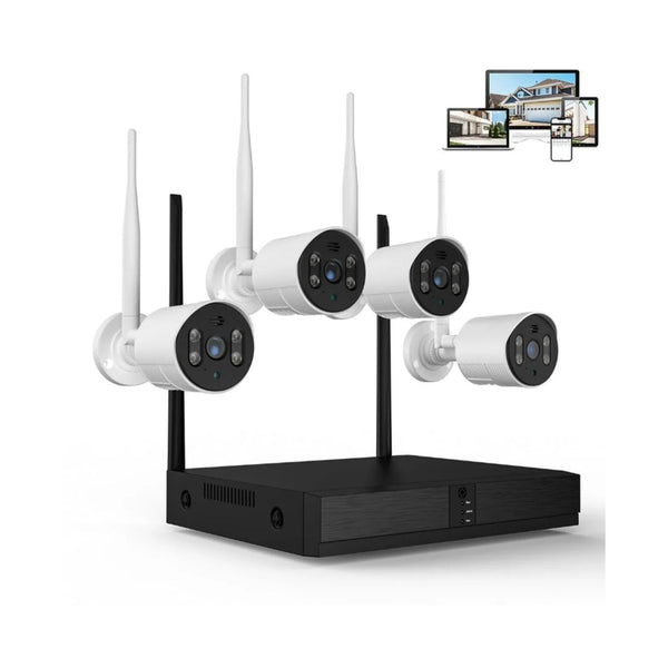4 PCS Security Wired Camera System