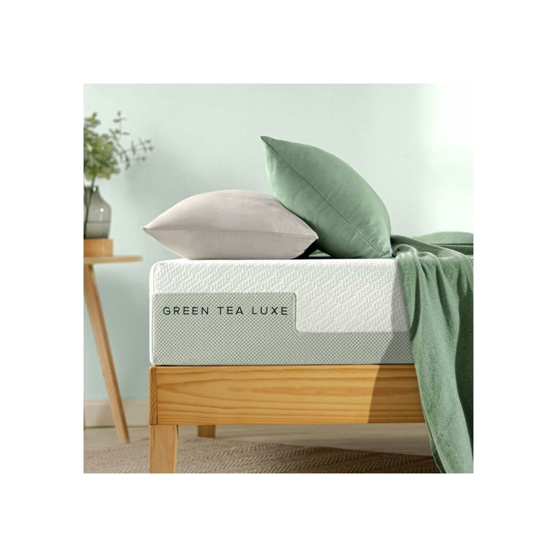 zinus 12 inch green tea luxe memory foam mattress king