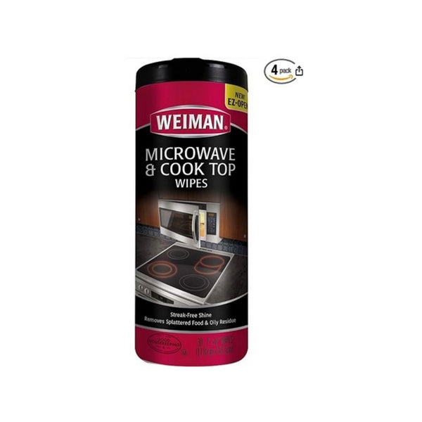 4-Pk Weiman Microwave & Cook Top Wipes - 30 Count