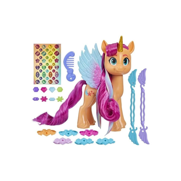 My Little Pony Toys: Make Your Mark Sunny Starscout Ribbon Hairstyles, 6-Inch Orange Pony Toy