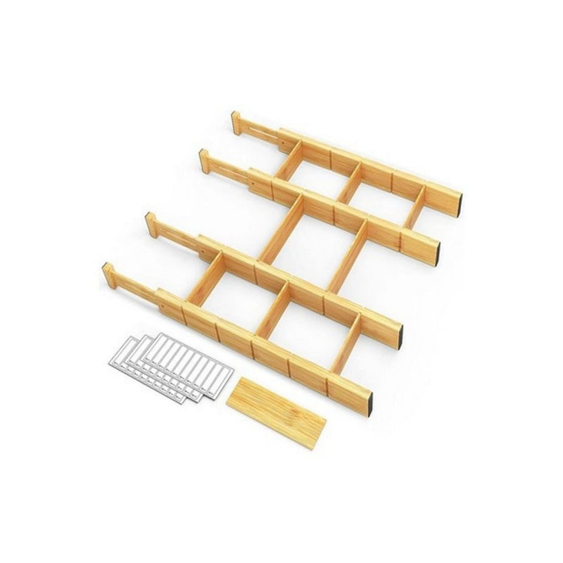 SpaceAid Bamboo Drawer Dividers with Inserts