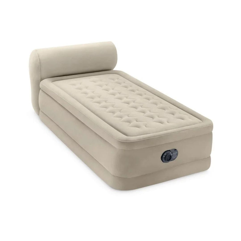 Intex Durabeam Headboard 18″ Twin Or Queen Air Mattress With Built-In Pump