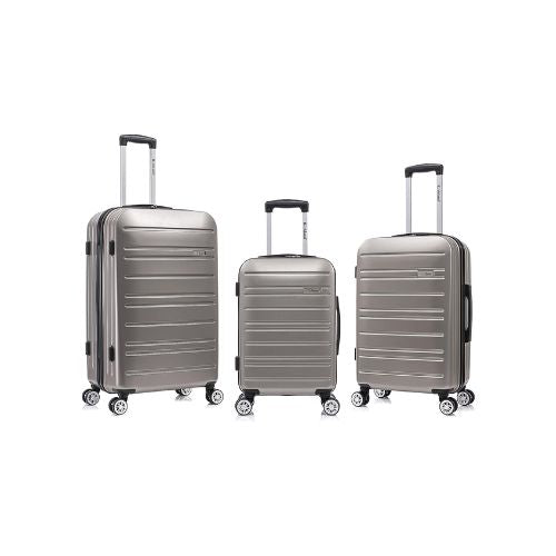 3 Pcs Rockland Irvine Hardside Spinner Wheel Luggage Set