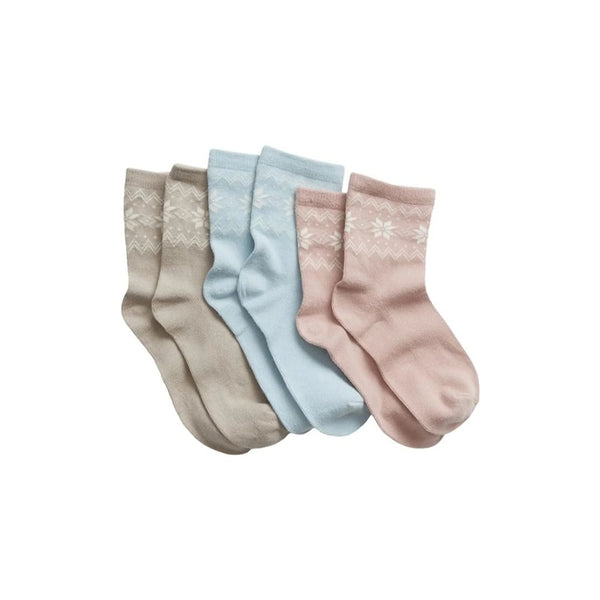 3 Pairs of GAP Girls Crew Socks, Assorted Colors