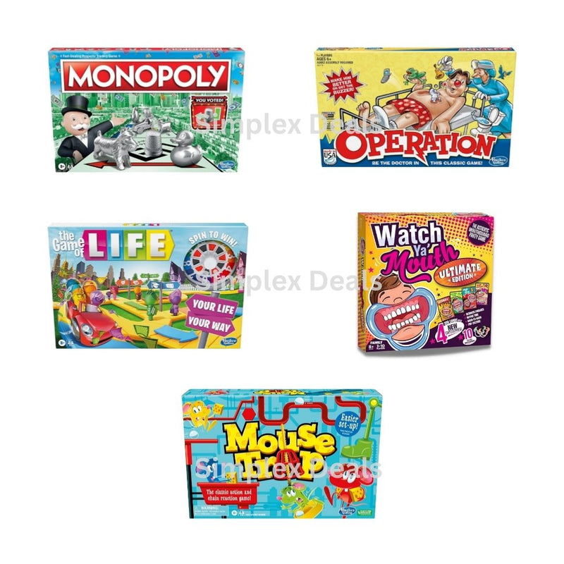 Save Big On These Board Games – Life, Monopoly, Mouse Trap, Operation or Watch Ya Mouth