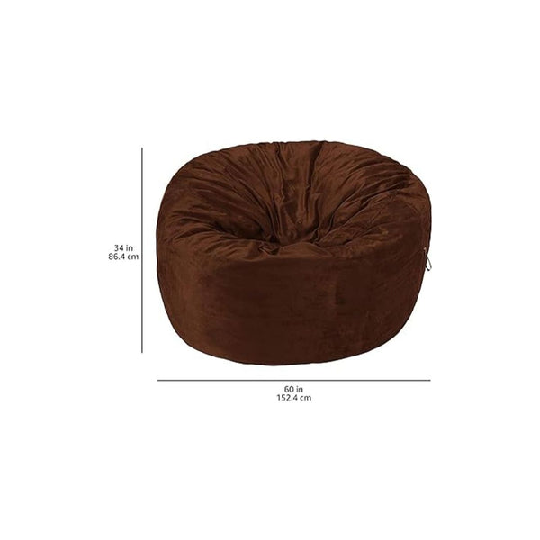 Amazon Basics Memory Foam Filled Bean Bag Chair with Microfiber Cover, 5 ft