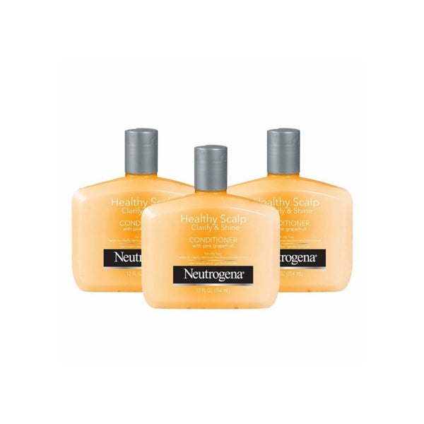 3 Bottles of Neutrogena Exfoliating Healthy Scalp Clarify & Shine Conditioner