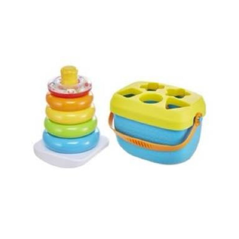 Fisher-Price Baby’s First Blocks and Rock-a-Stack Ring Stacking Toy ...