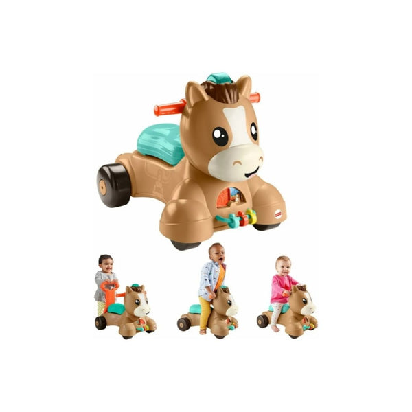 Fisher-Price Baby Walker Learning Toy, Walk Bounce & Ride Pony Ride-On with Music and Lights
