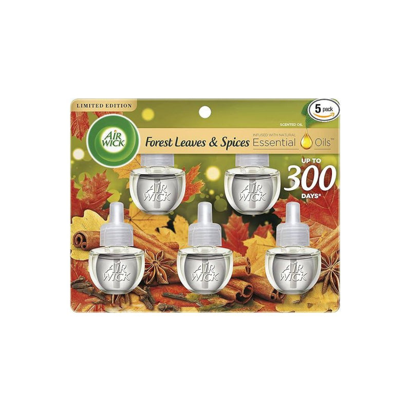 5-Count Air Wick Forest Spice & Leaves Fall Scent Oil Refills, Air Freshener