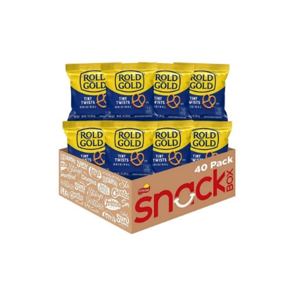 Pack of 40 Rold Gold Tiny Twists Pretzels, 1 Oz Bags