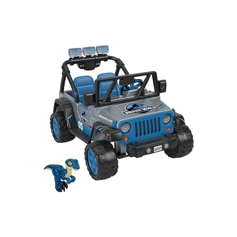 Power Wheels Jurassic World Dino Damage Jeep Wrangler Ride-On Toy