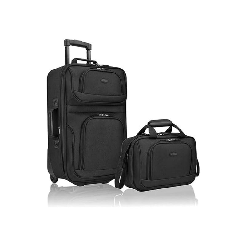 Set of 2 U.S. Traveler Rio Rugged Fabric Expandable Carry-on Luggage Set