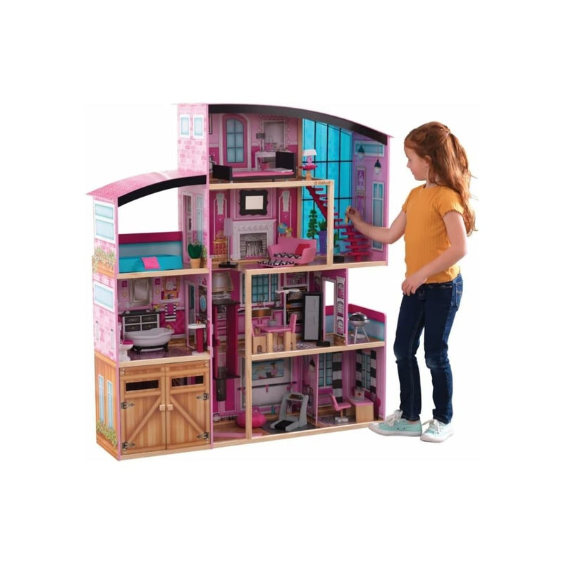 KidKraft Wooden Dollhouse Shimmer Mansion for 12″ Dolls