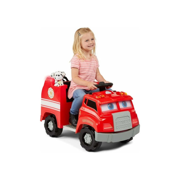 Kid Trax Real Rigs Toddler Fire Truck Interactive Ride On Toy