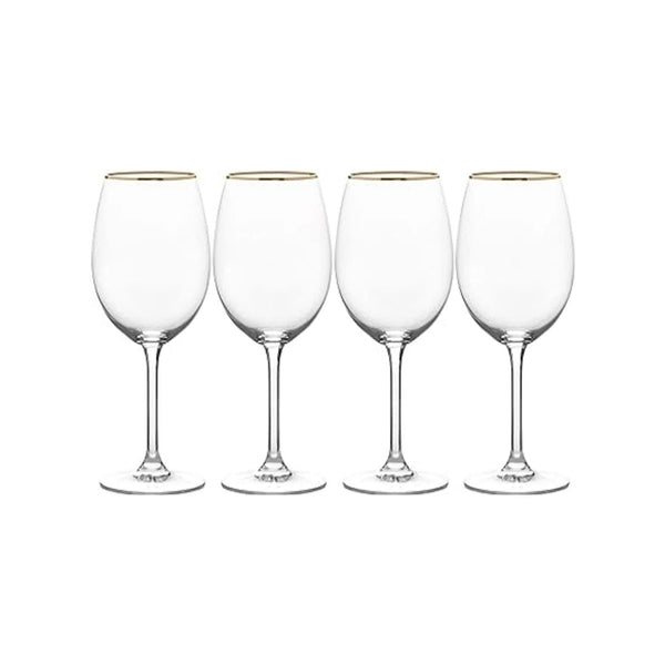 Mikasa Julie Gold Set of 4 White Wine Glasses