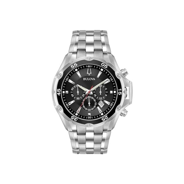 Bulova Men's Classic Sport Stainless Steel 6-Hand Chronograph Quartz Watch