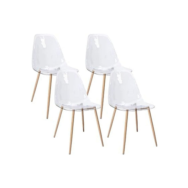 Set of 4 CangLong Acrylic Plastic Clear Chairs