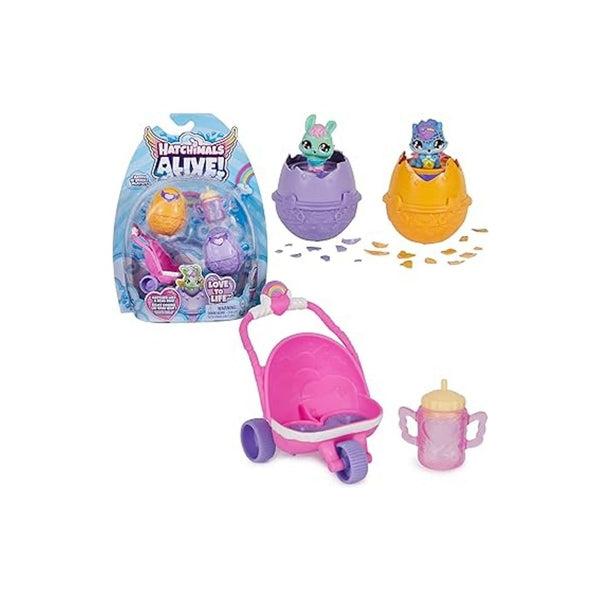 Hatchimals Alive Hatch N’ Stroll Playset With Stroller Toy In Self-Hatching Eggs