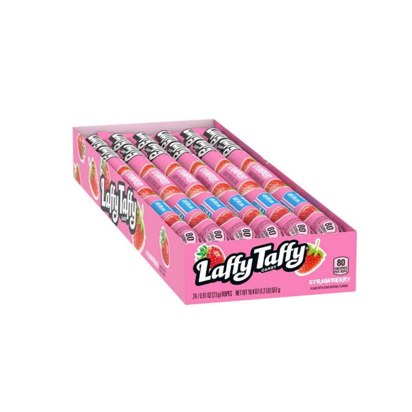 Pack of 24 Laffy Taffy Rope Candy, Strawberry