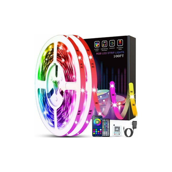 100 Ft Led Strip Lights with Remote and App Control